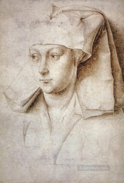 Rogier van der Weyden Painting - Retrato de una joven pintor Rogier van der Weyden